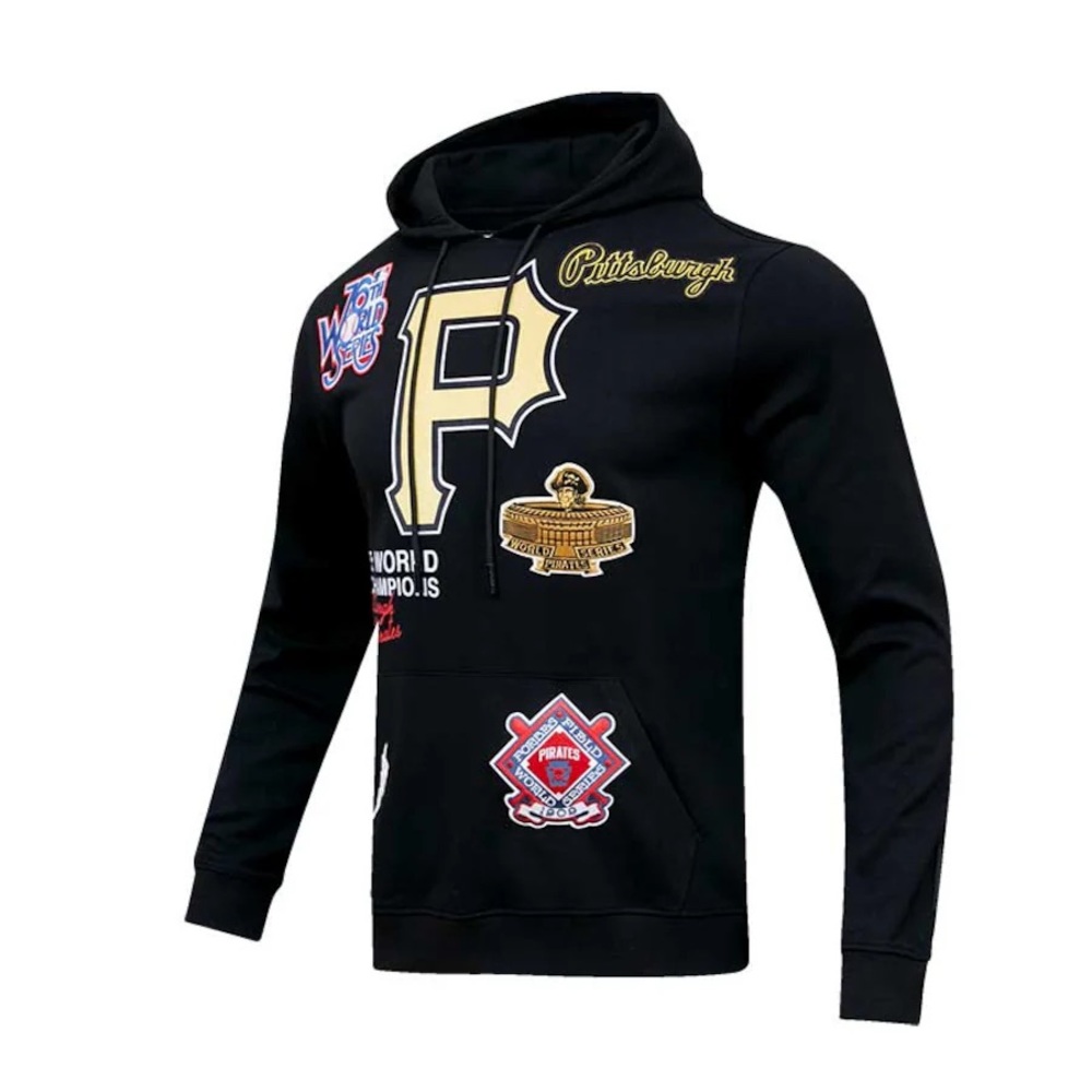 Men's Pittsburgh Pirates Pro Standard Black Championship Pullover Hoodie